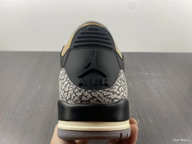 Kick Theory Jordan Air 3 Black Gold CK9246-067 WMNS 0802